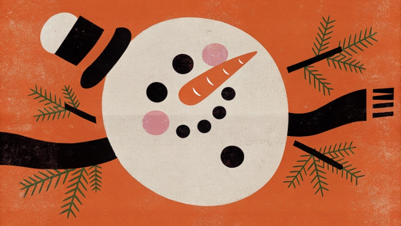 Adult craft clay pot snowman